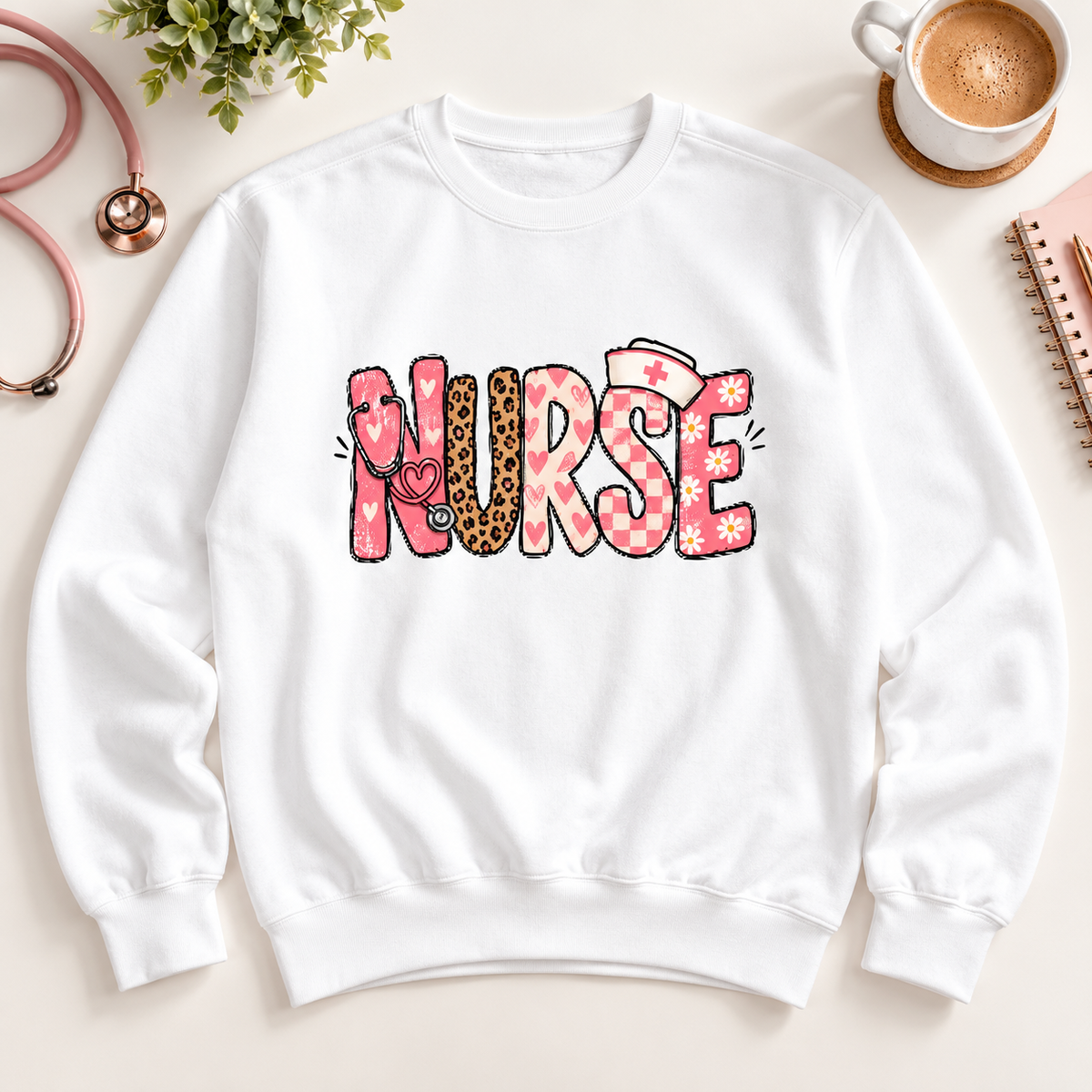 cute-nurse-sweatshirt-white
