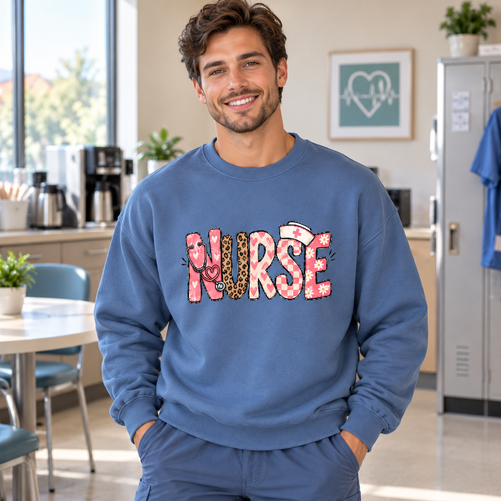 Cute Nurse Sweatshirt | Retro Nursing Gift for Men & Women